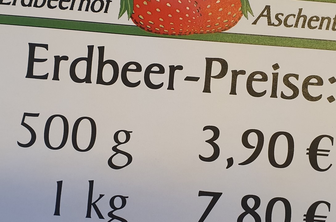 Erdbeeren billiger als im Vorjahr